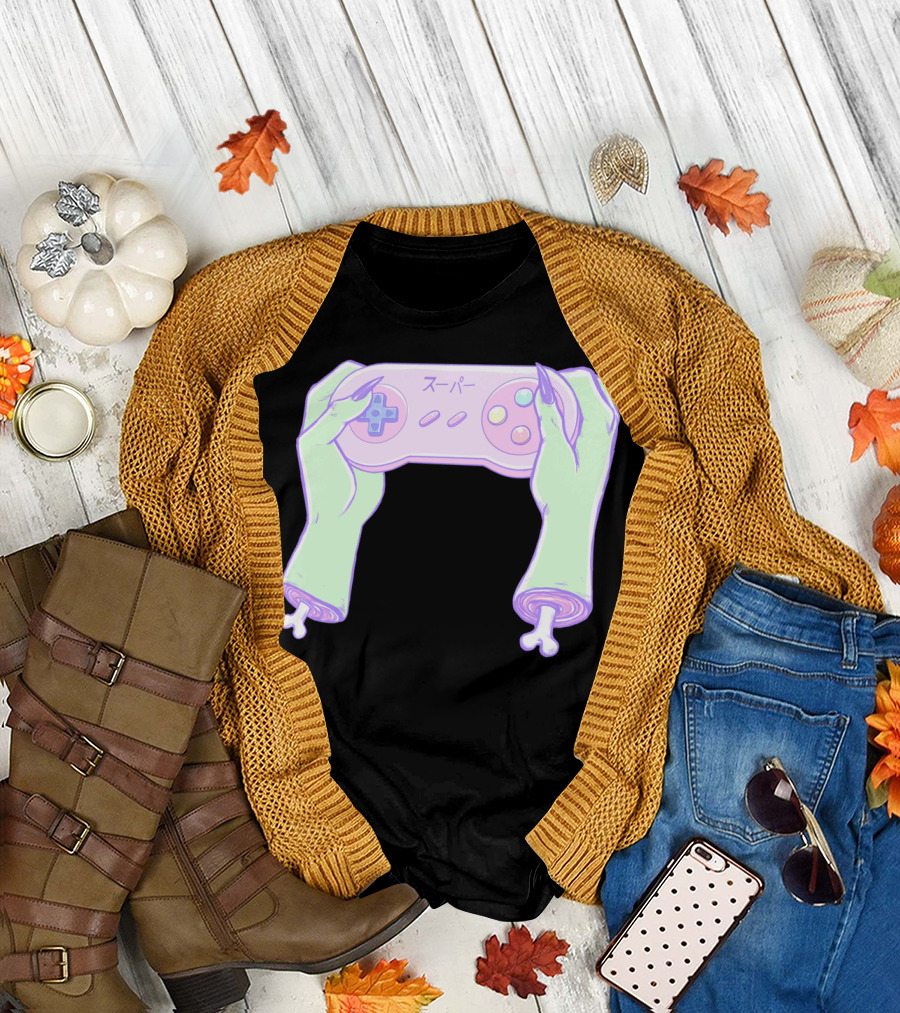 Super Zombie Gamer Girl Controller T-Shirt