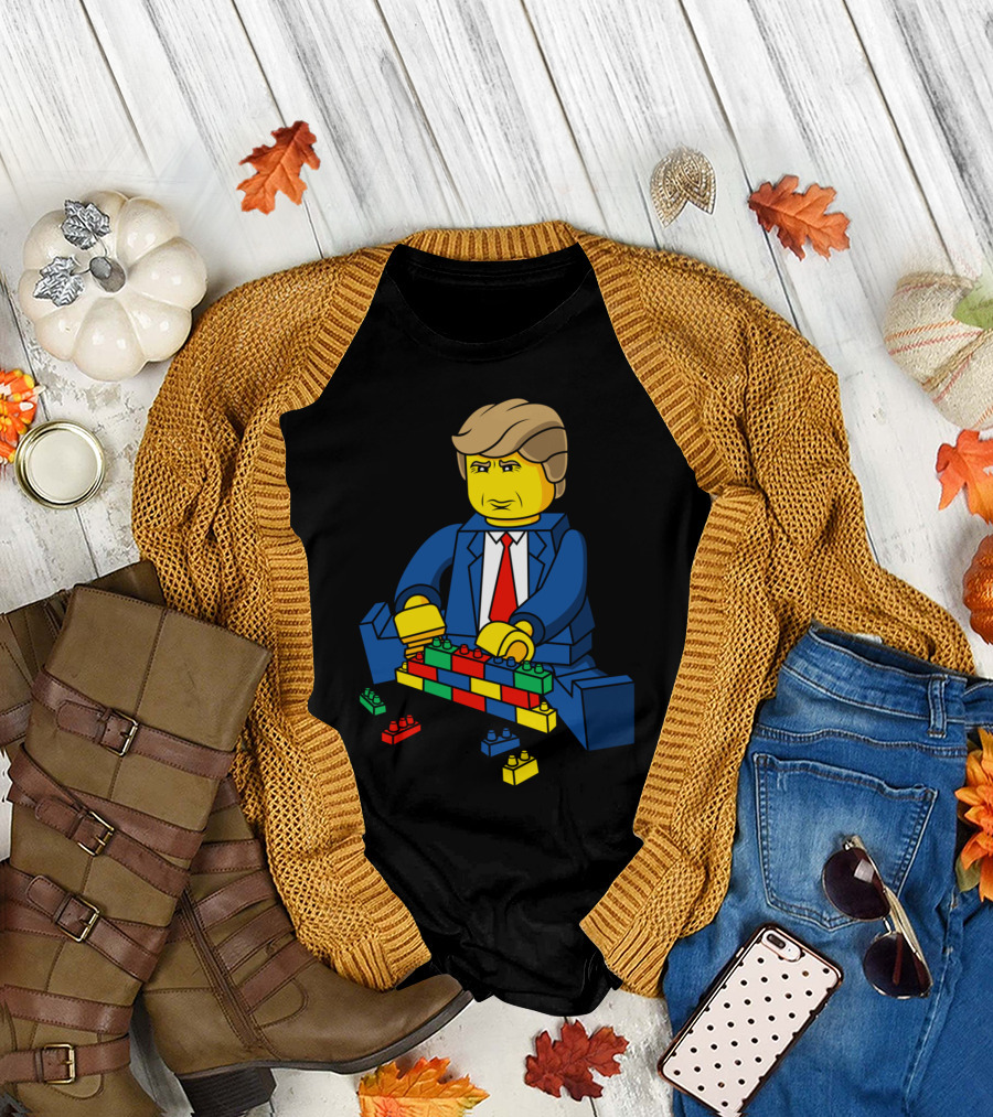 Build A Wall Toy Block President Figure T-Shirt
