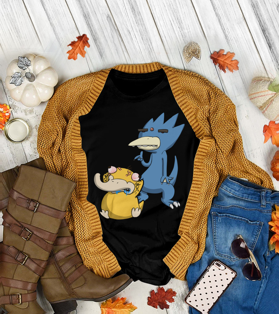 Psyduck Golduck Headache Humor T-Shirt
