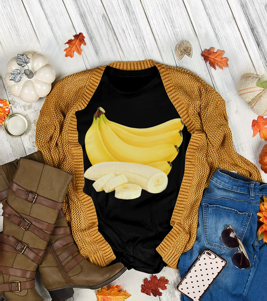 Bunch Of Bananas Sliced Fruit T-Shirt