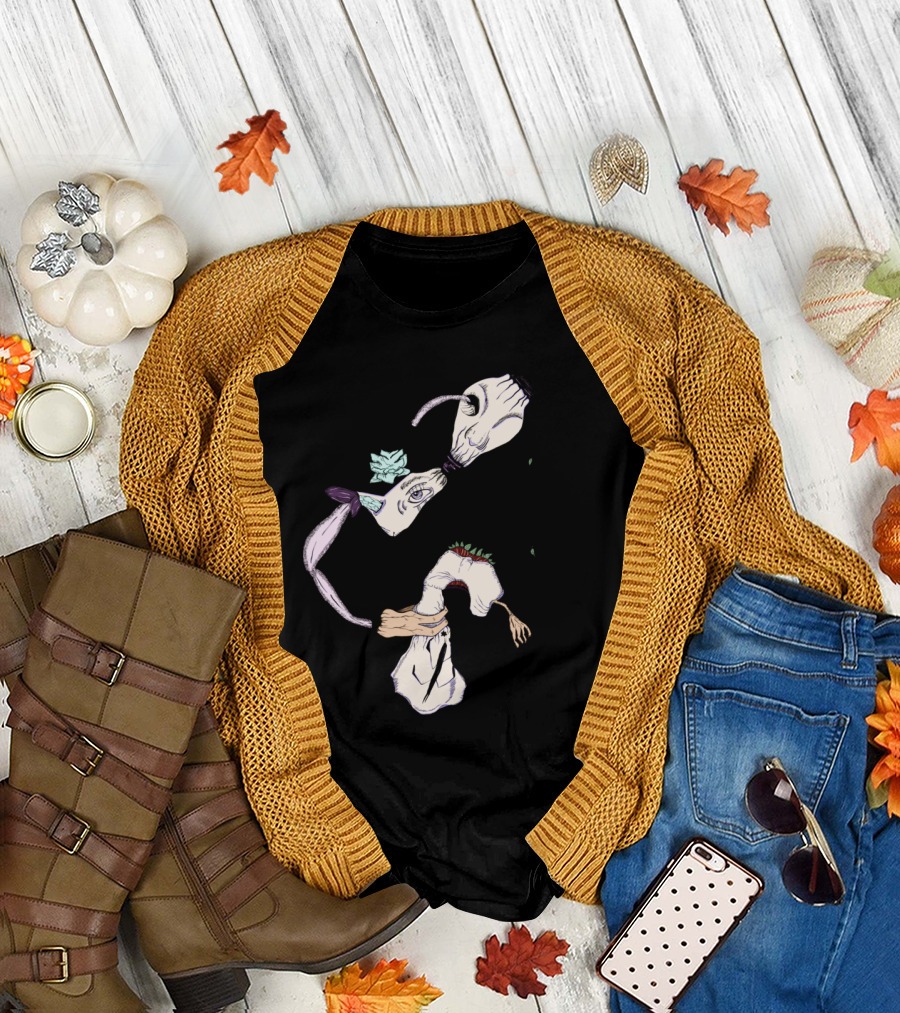 Twisted Links Surreal Faces and Abstract Figures T-Shirt
