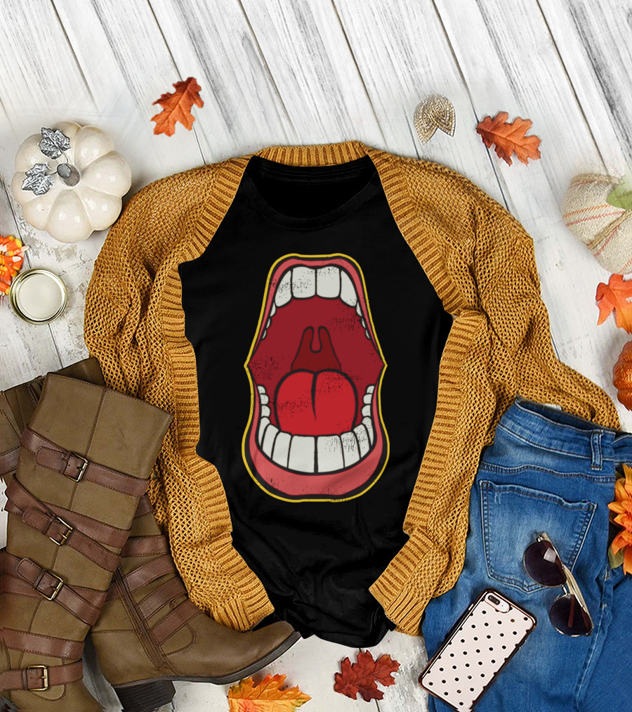 Mouth Open Teeth Tongue T-Shirt