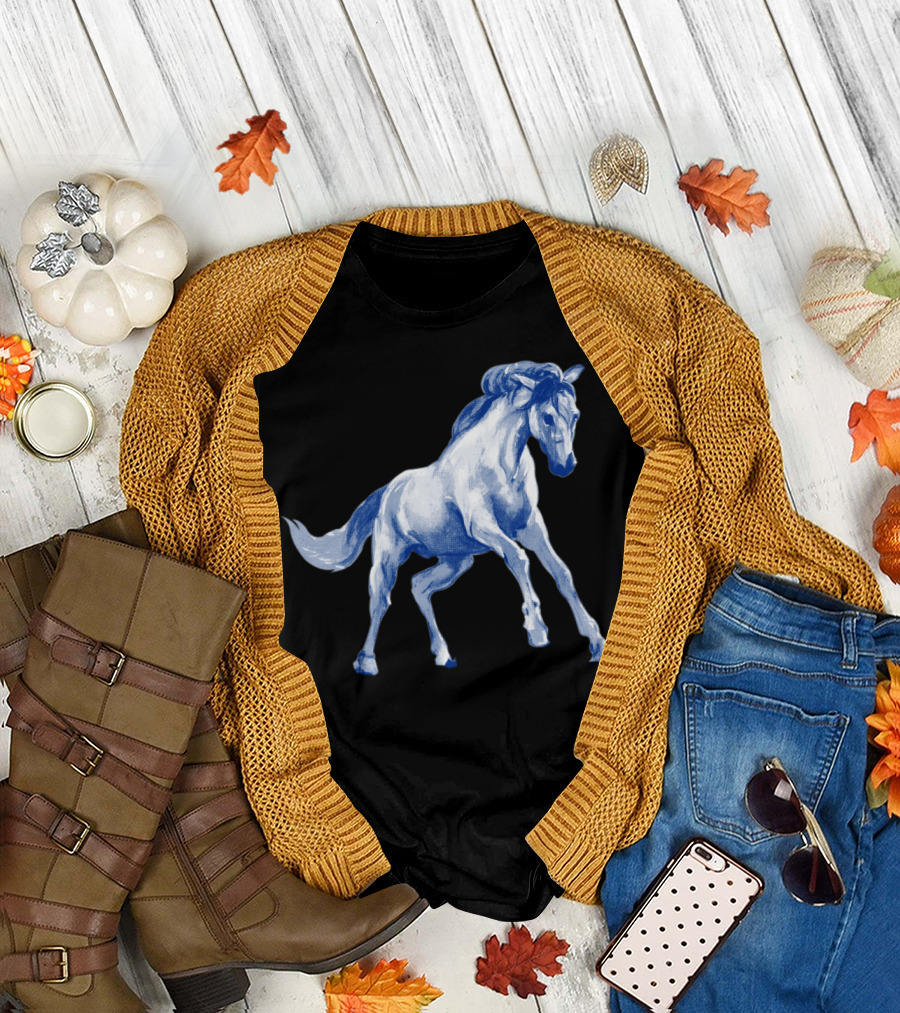 Cheval Blue Prancing Horse T-Shirt