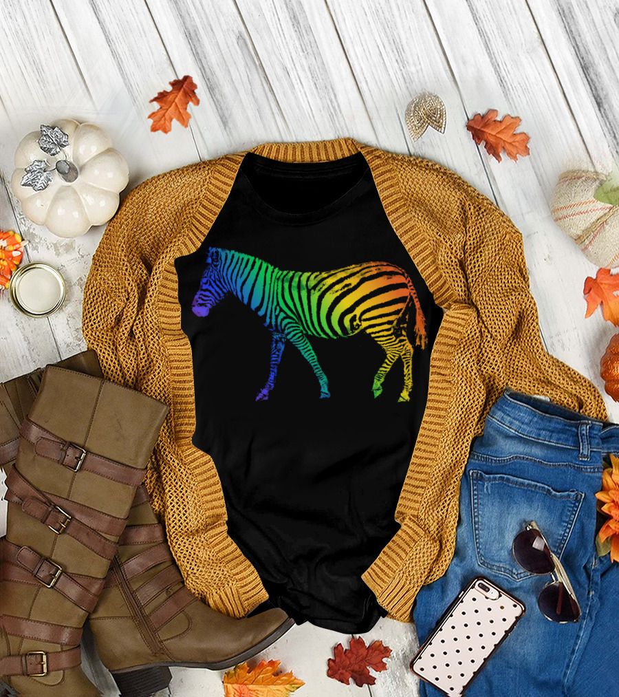 A Horse Of A Different Color Rainbow Zebra T-Shirt