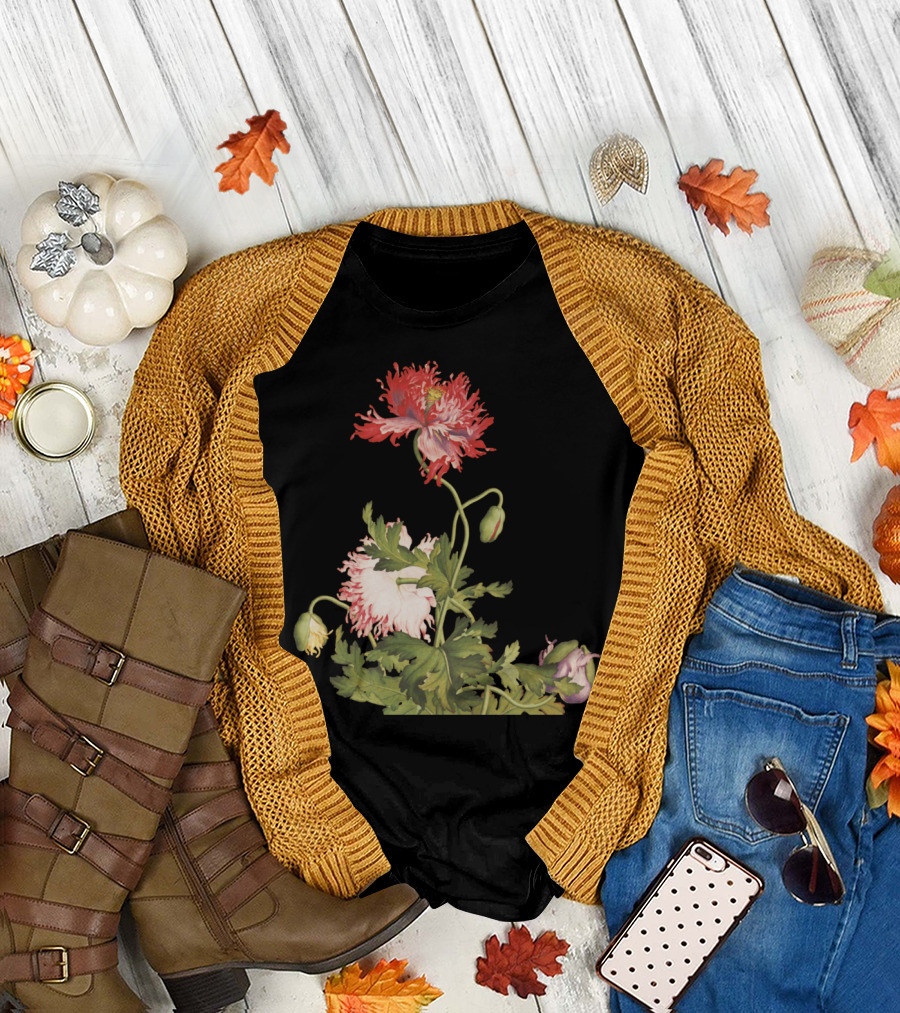 Flower Charm Poppy Botanical T-Shirt