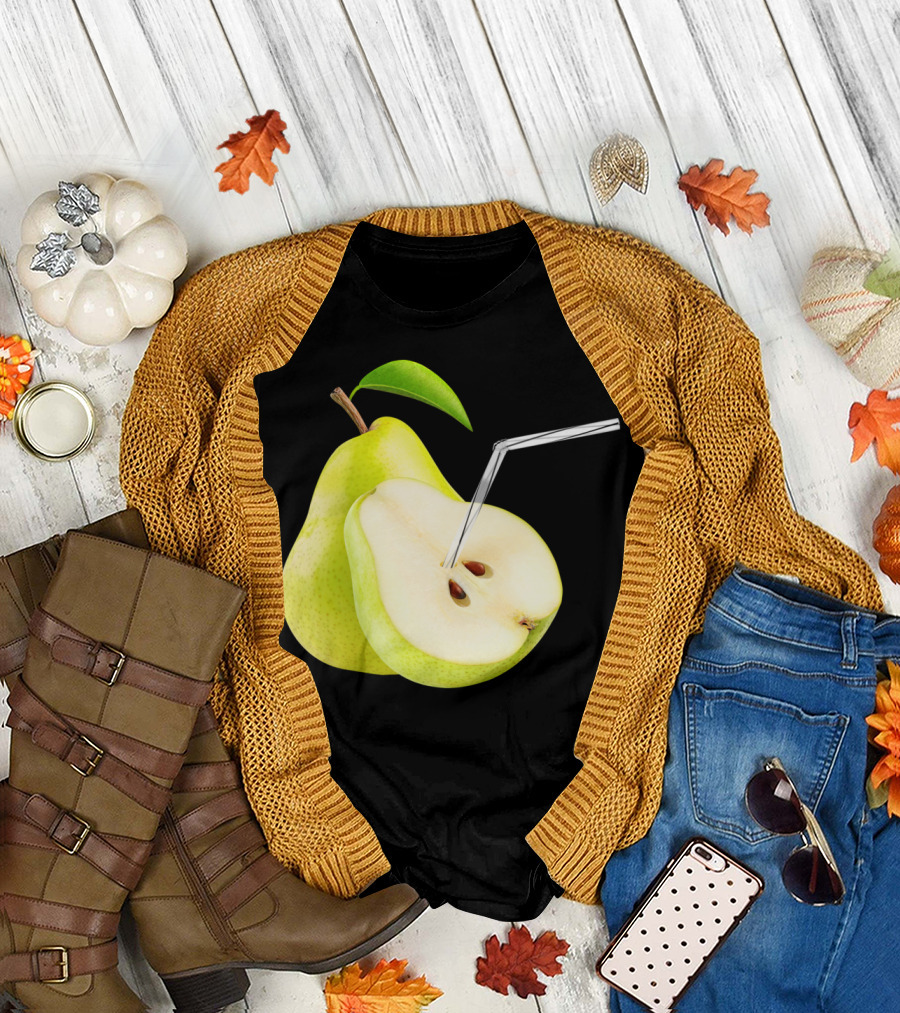 Natural Pear Juice Straw T-Shirt