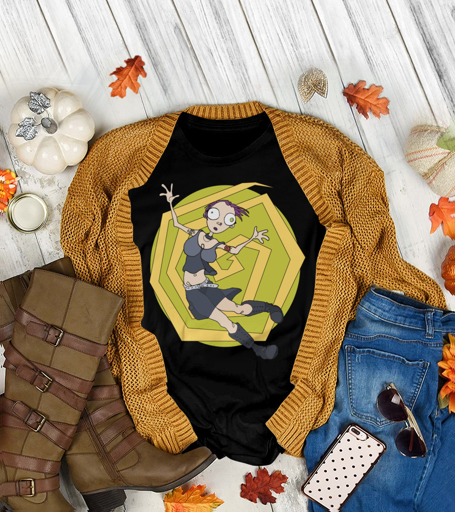 Demented Spiral Downward Germaine Comic by Jhonen Vasquez T-Shirt