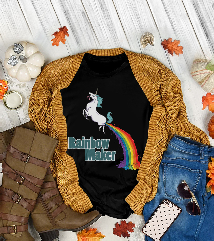 Unicorn Rainbow Maker with Colorful Trail T-Shirt