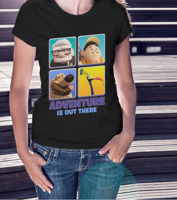 Adventure Is Out There Up Character Squares T-Shirt