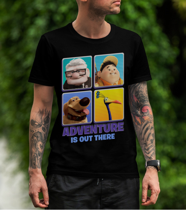 Adventure Is Out There Up Character Squares T-Shirt