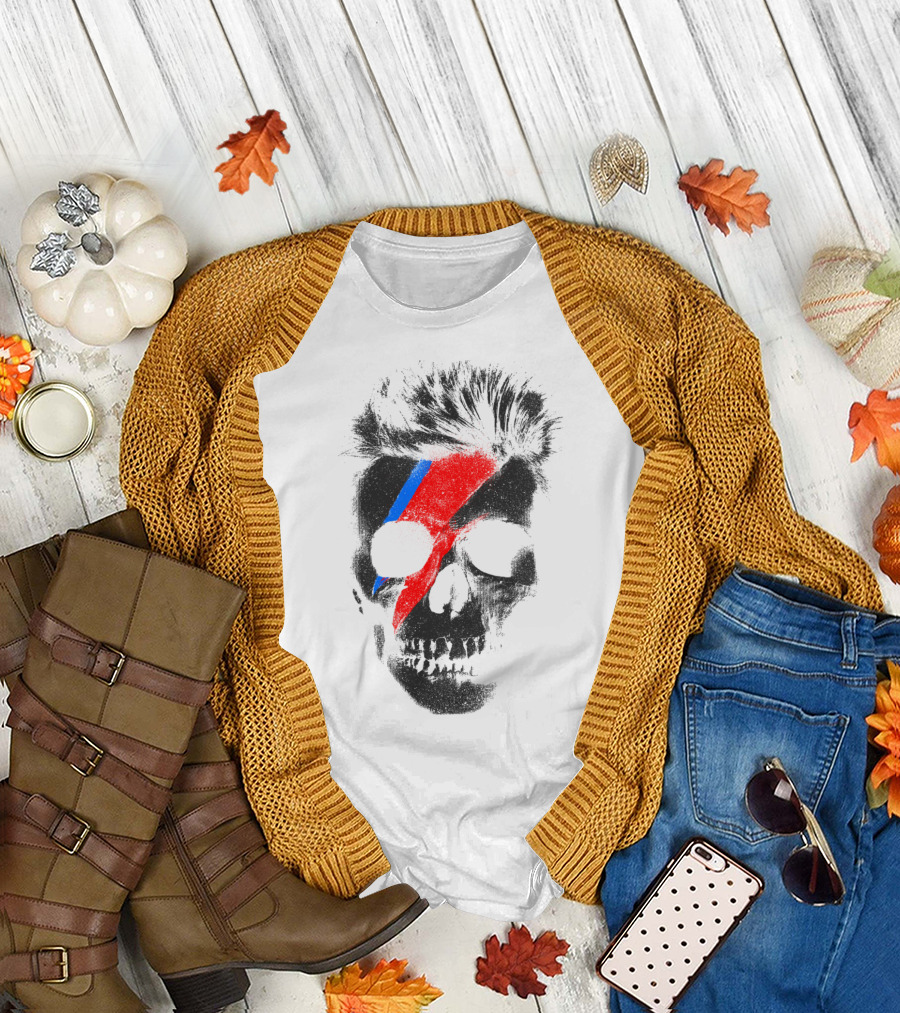Eternal Stardust Skull with Ziggy Lightning Bolt T-Shirt