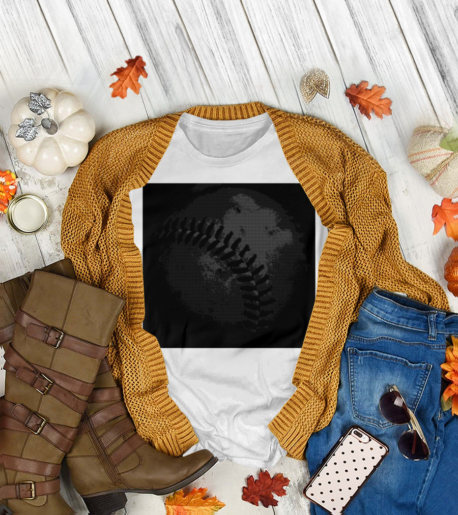 Baseball Impression Art Print Classic Style Iconic Stitch T-Shirt