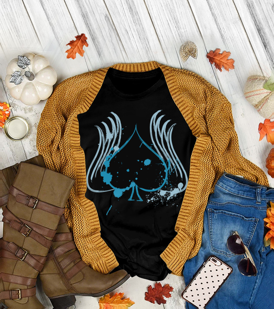 Blue Ace Wings Splatter T-Shirt