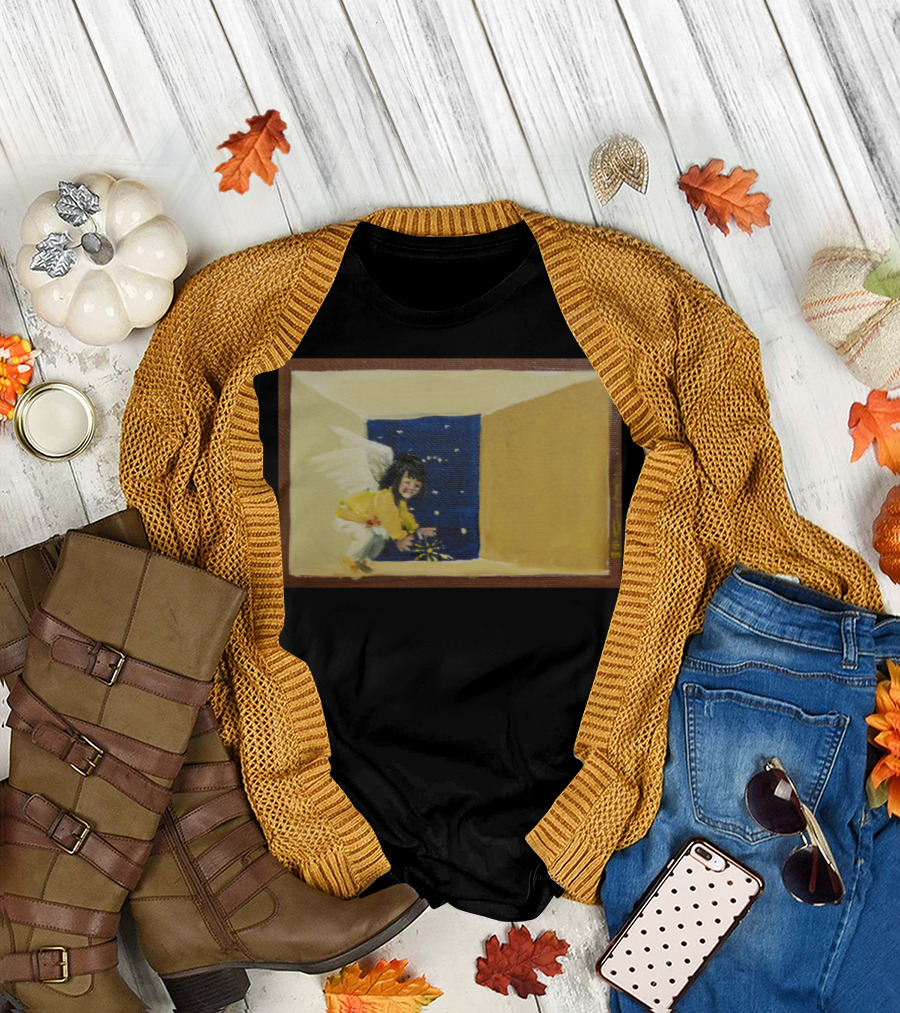Raskal Angel 01 Starry Night Window Scene T-Shirt