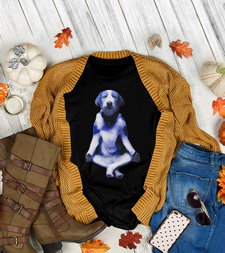 Blue Dog Meditating T-Shirt