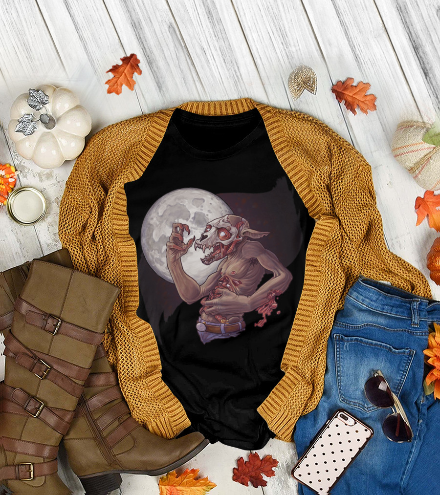 Neverending Curse Werewolf Under Full Moon T-Shirt