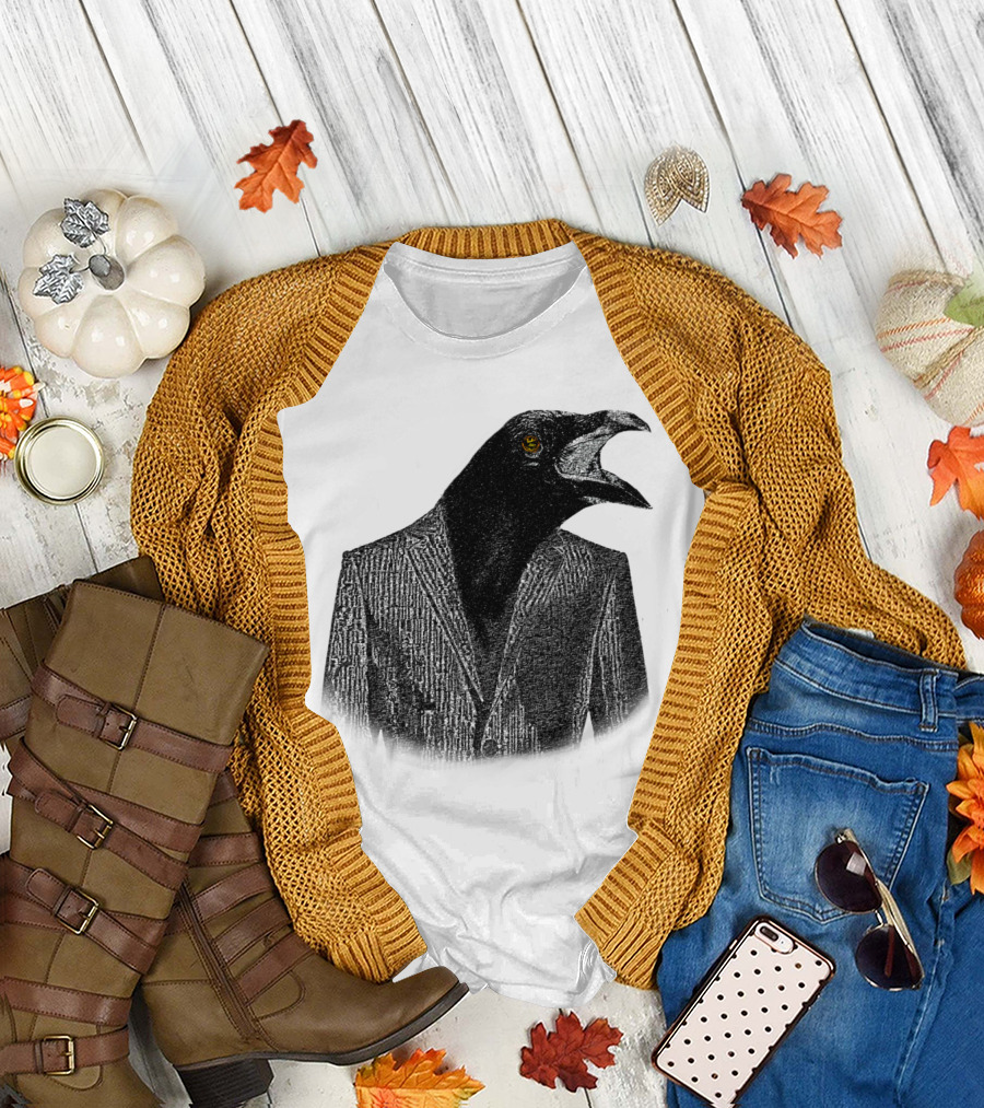 Ravens Head Suit Top Bird T-Shirt