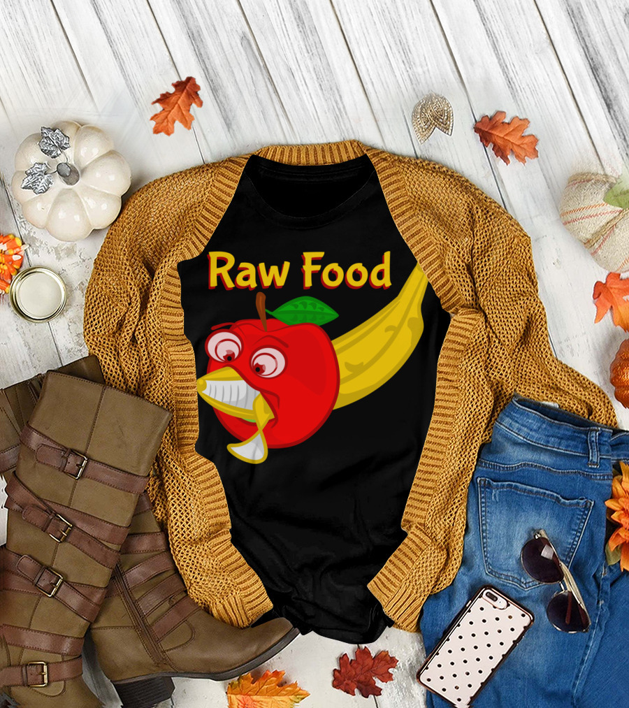 Raw Food Banana Apple Fight T-Shirt