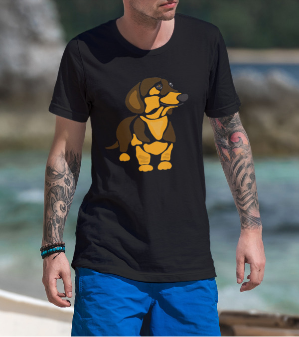 Cool Funny Funky Dachshund Dog T-Shirt