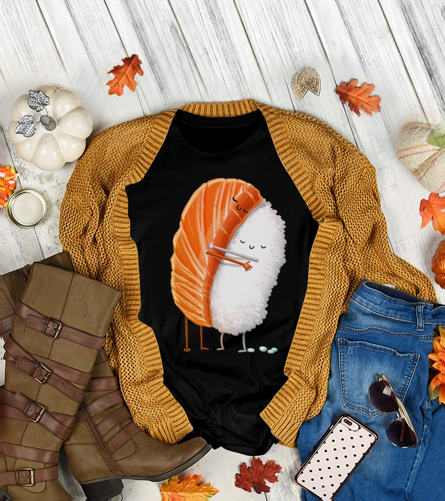 Sushi Hug Salmon Nigiri Embrace T-Shirt