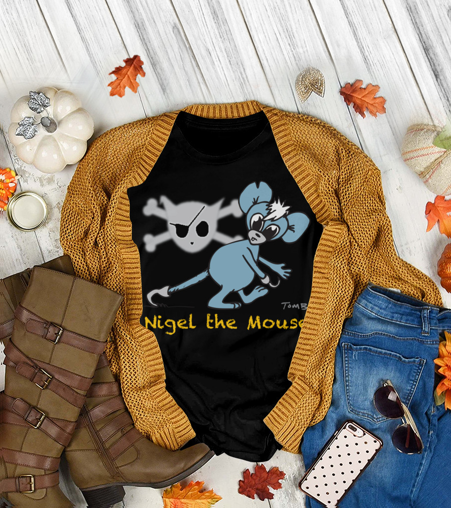 Nigel The Mouse With Skull and Crossbones by TomB T-Shirt