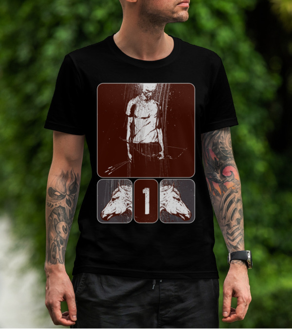 And He Rode Out As A Conqueror Bent On Conque With Archer And Horse Heads Number 1 T-Shirt