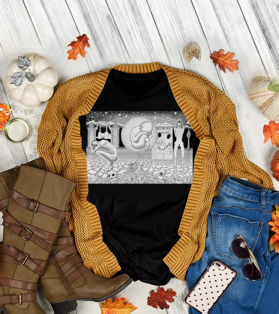 Sweet Dreams My Child Brighton Pier Cosmic Surrealism T-Shirt