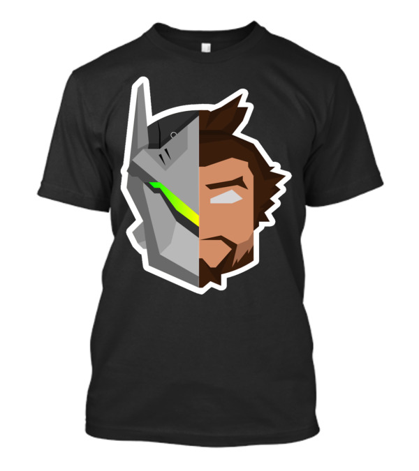 Battle Of The Samurai Brothers Overwatch Genji And Hanzo Fusion T-Shirt