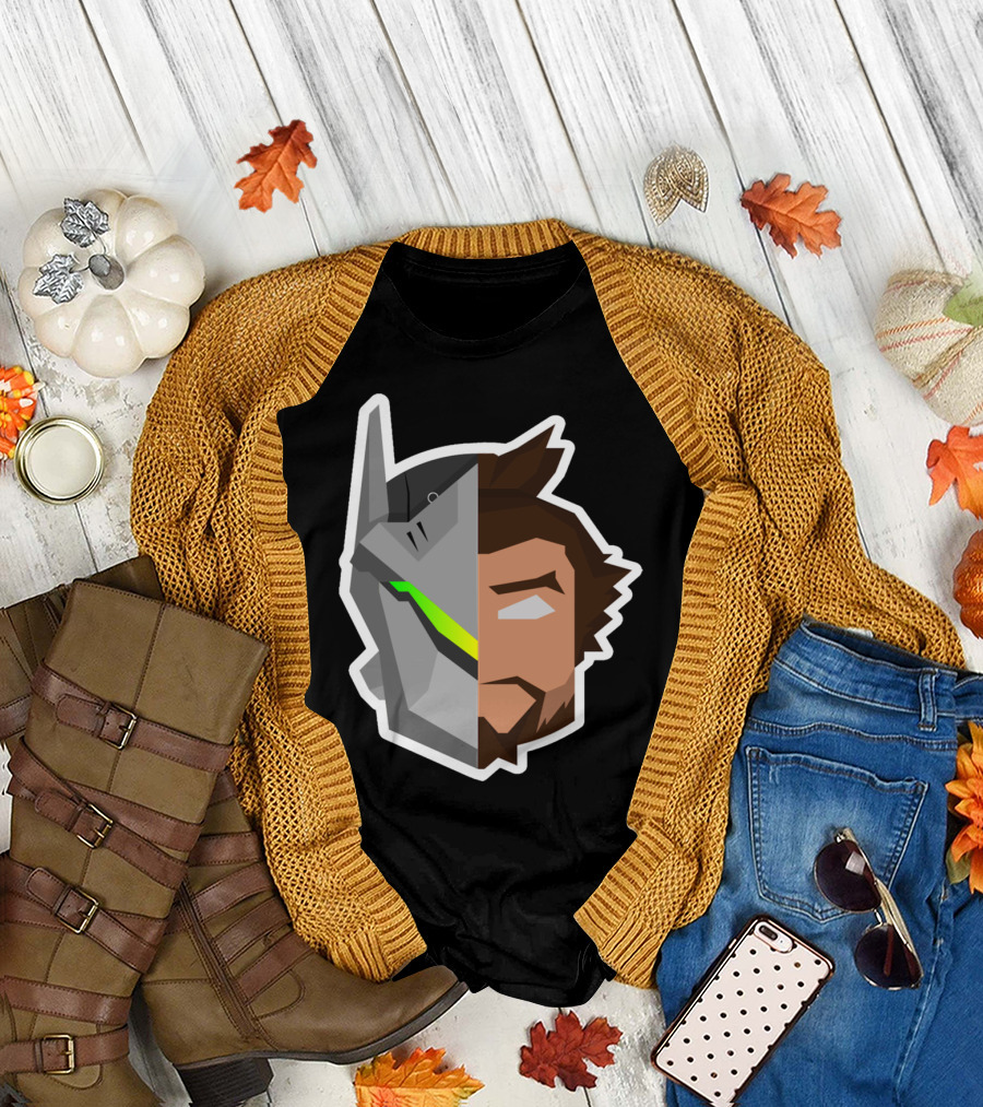 Battle Of The Samurai Brothers Overwatch Genji and Hanzo Fusion T-Shirt