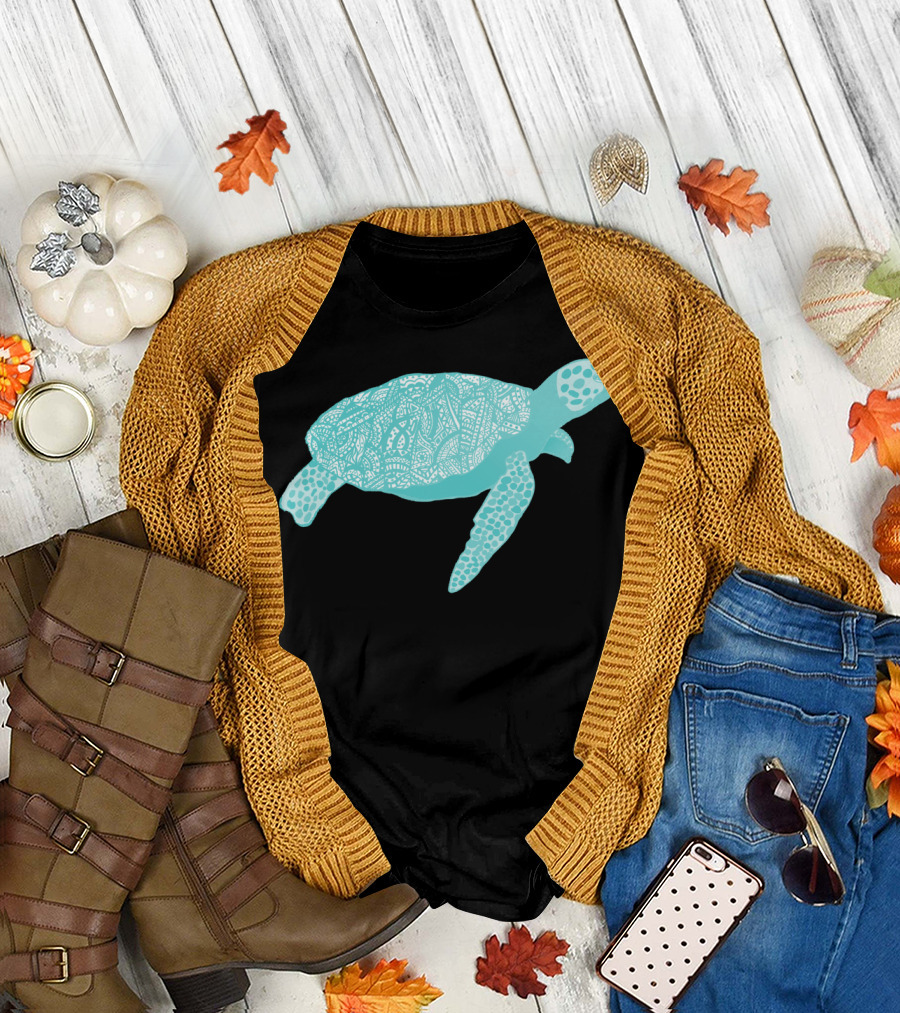 Cool Sea Turtle Intricate T-Shirt