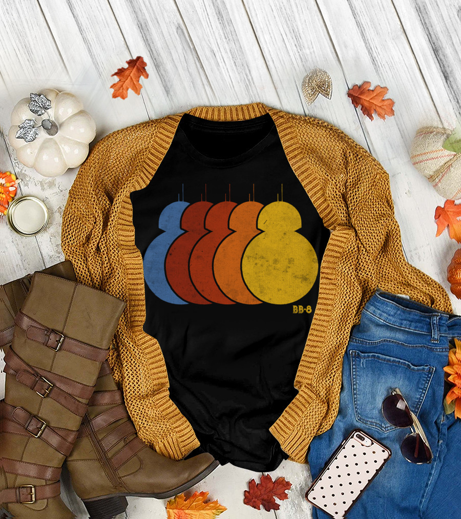 BB-8 Rainbow Droid Silhouette Sequence T-Shirt