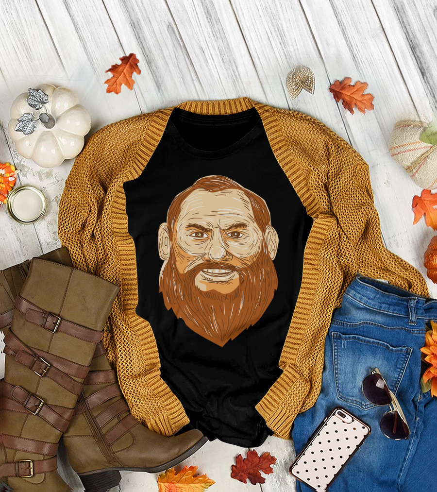 Man Bearded Face Retro Rustic T-Shirt