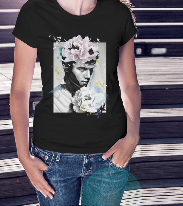 Man Flowers Peonies T-Shirt