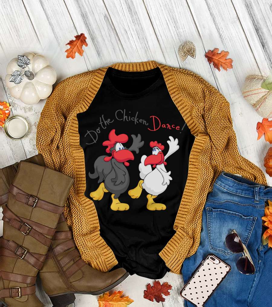 Do The Chicken Dance Cartoon Characters Fun Dance Moves T-Shirt