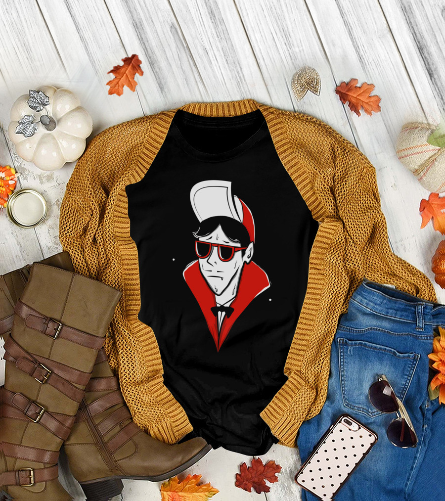 Count Drac in Red Sunglasses and Cap T-Shirt