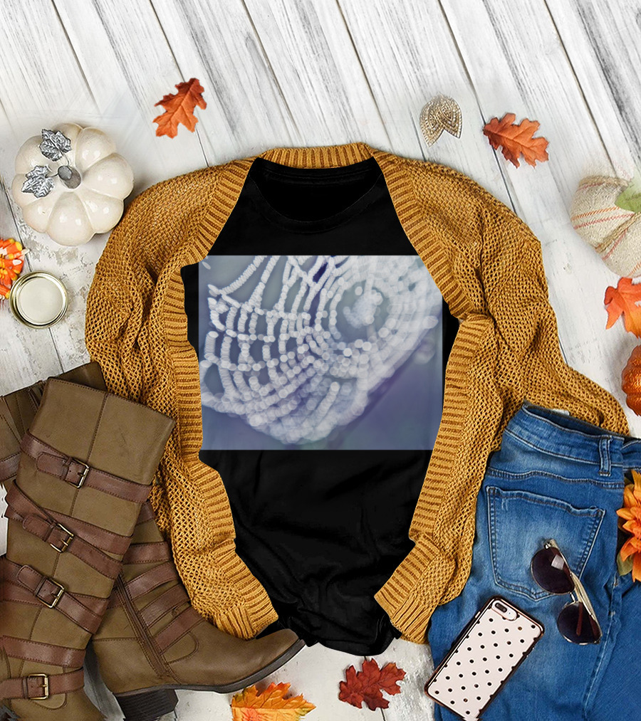Bokeh Spiderweb Print T-Shirt