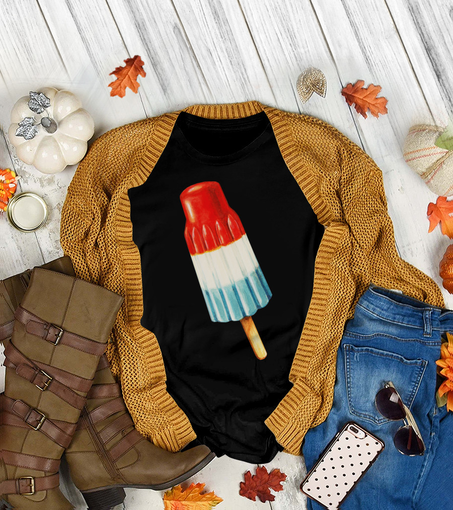 Bomb Pop Red White Blue Popsicle T-Shirt