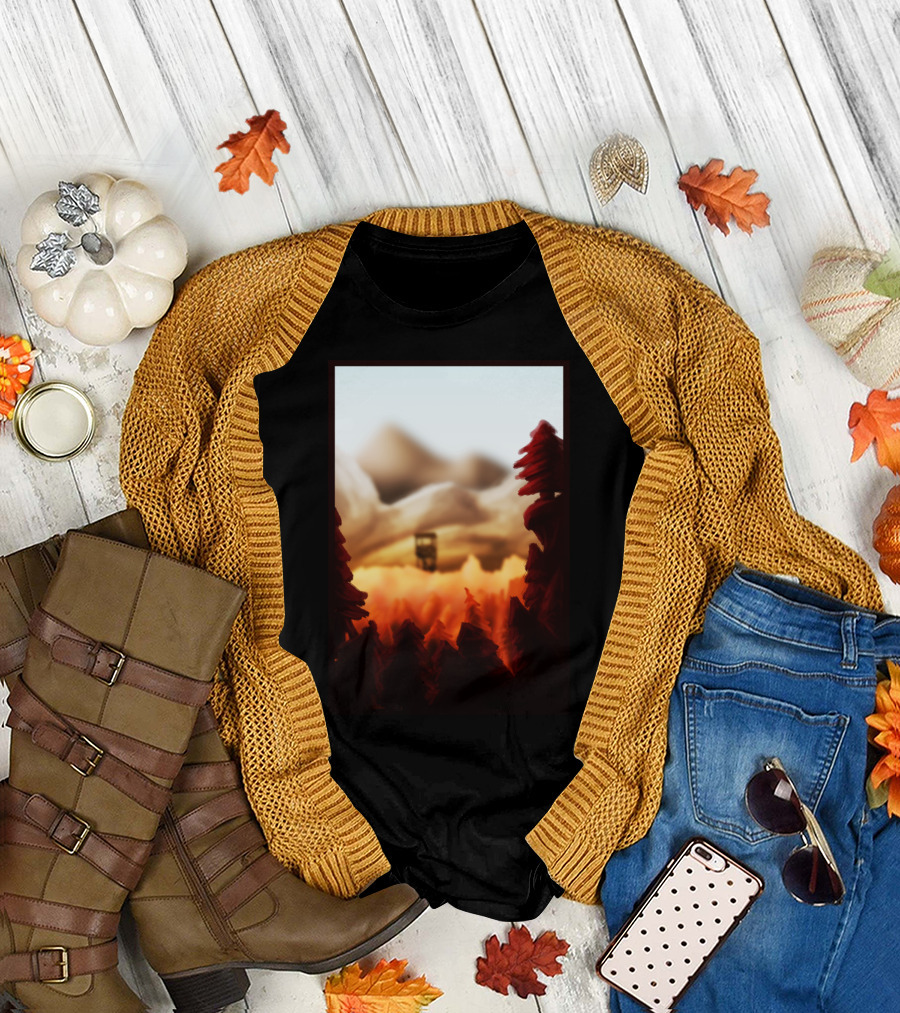 Fall Forest Scenic Mountain View Tower T-Shirt