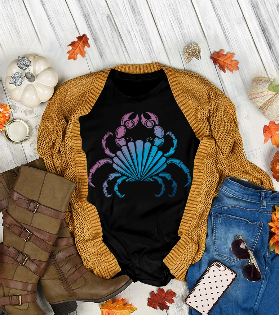 Cancer Zodiac Sign Cosmic Crab T-Shirt