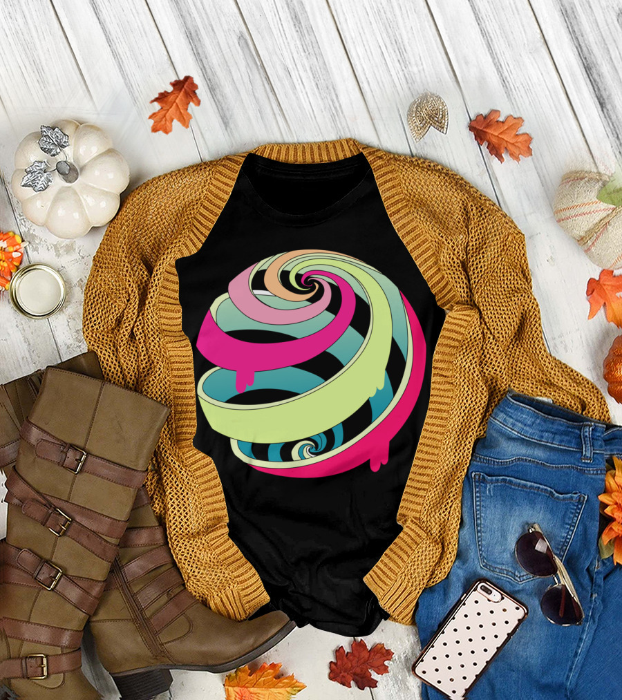 Candy Fresh Colored Swirl Lollypop T-Shirt