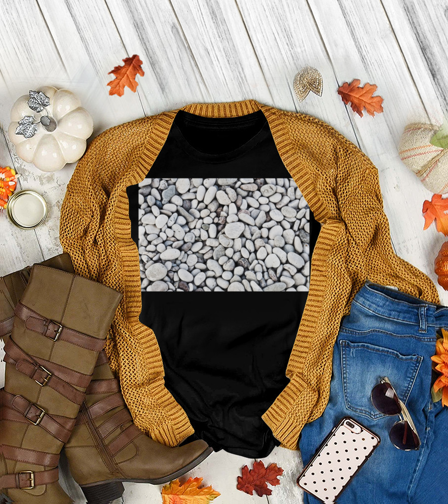 Beach Pebbles Natural Stone Texture T-Shirt