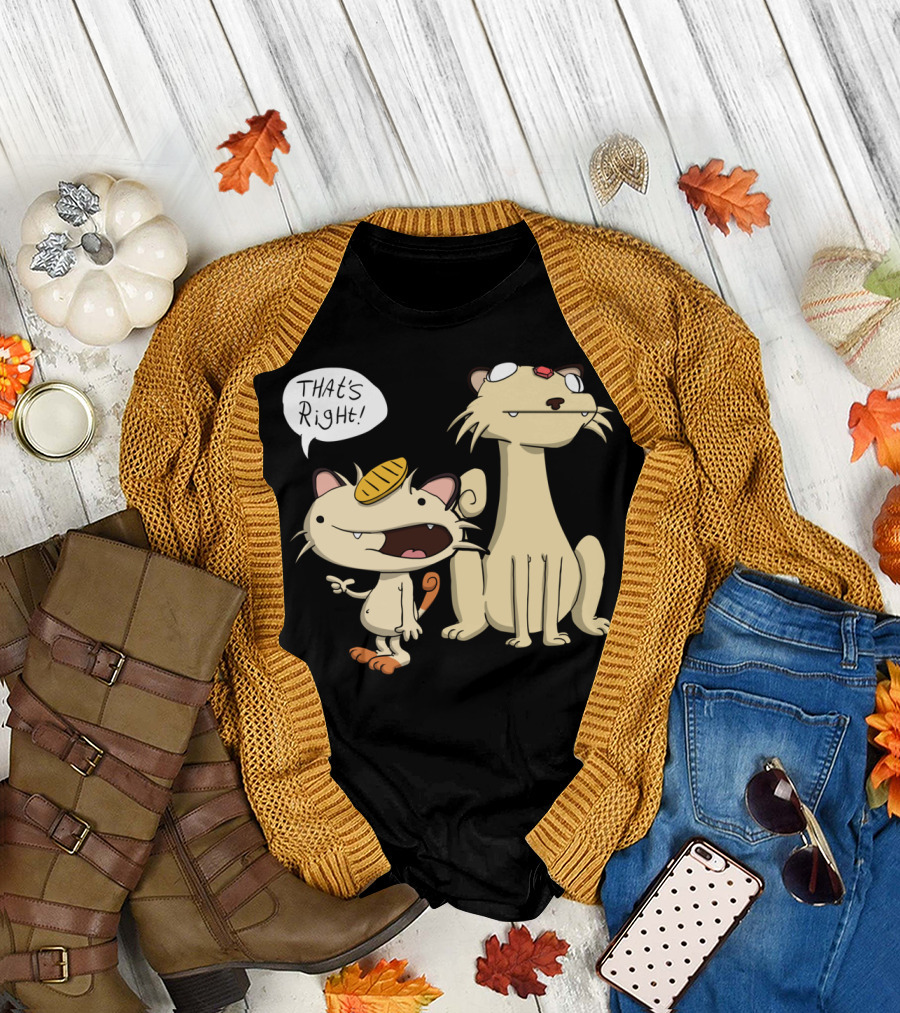 That's Right Talking Cats Meowth and Persian T-Shirt