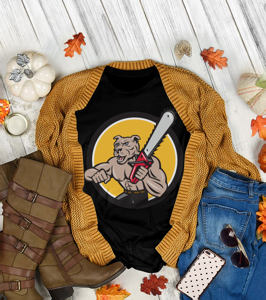 Canine Lumberjack Tree Surgeon Arborist Chainsaw chó T-Shirt