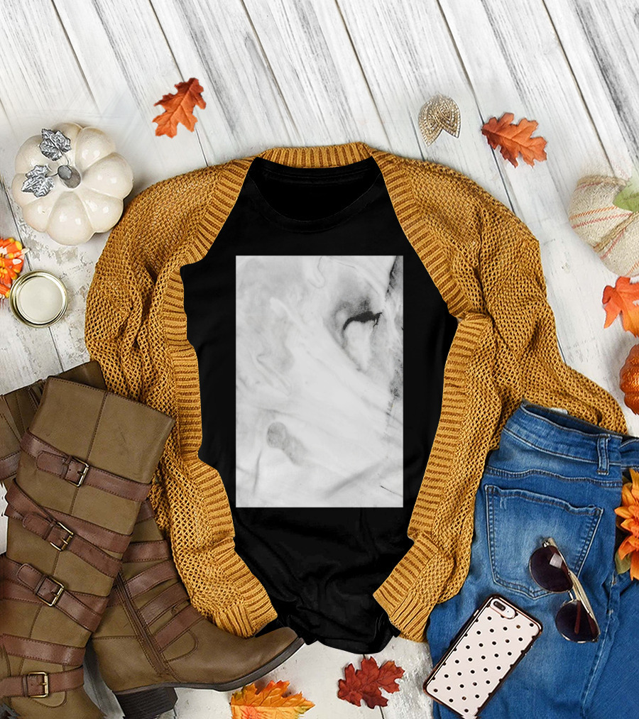 White Marble Texture Phone Aesthetic T-Shirt