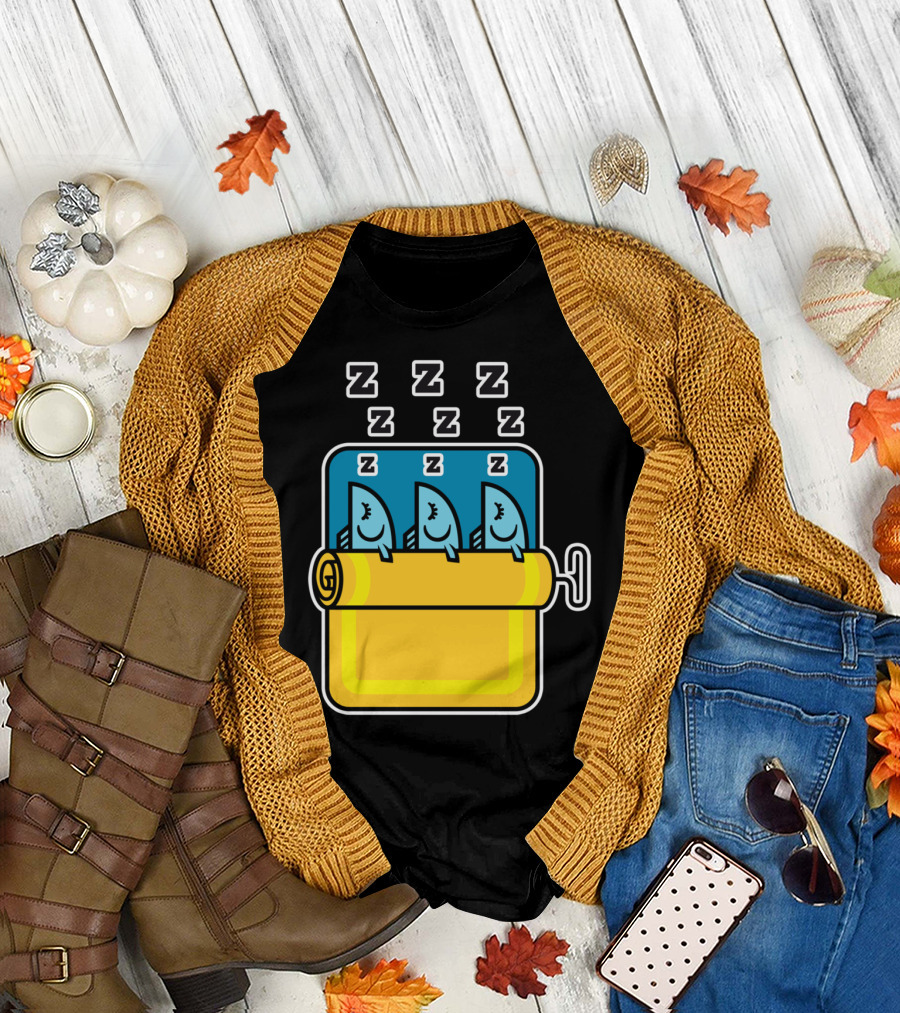 Canned Fish Sleeping Sardines ZZZ T-Shirt