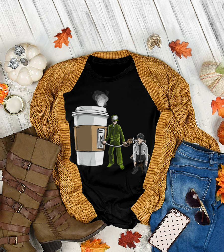 Fuel Coffee Injection for Exhausted Worker T-Shirt