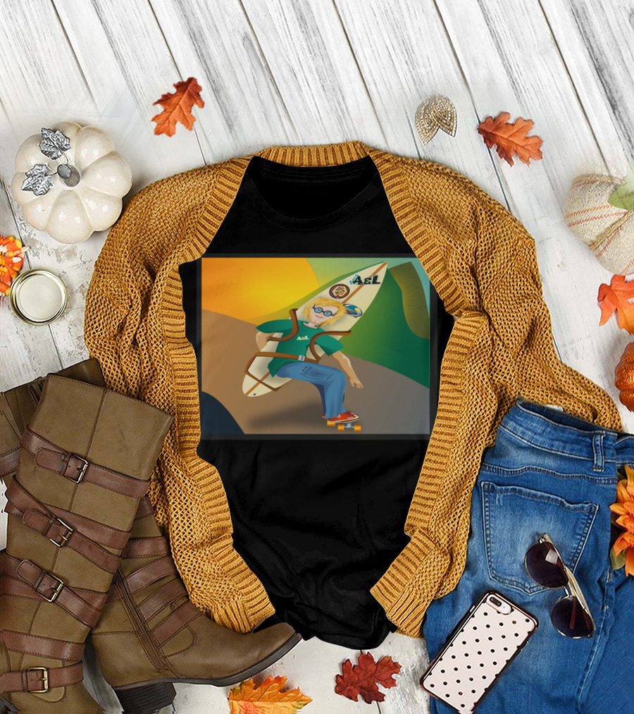 A&L Surfboard Skater Guy Adventure T-Shirt