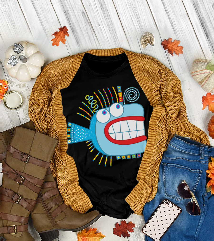 Crazy Colorful Party Fish Fun T-Shirt