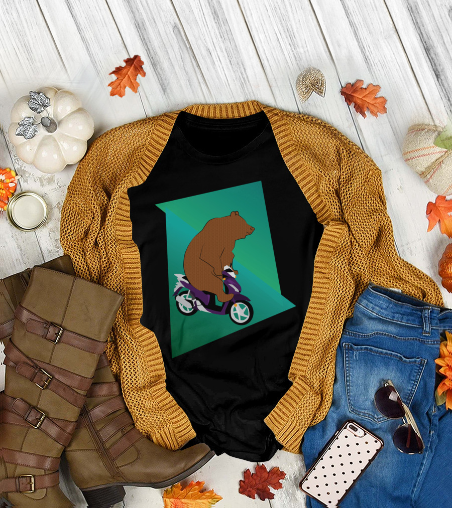 BearrPed Scooter Riding Bear T-Shirt