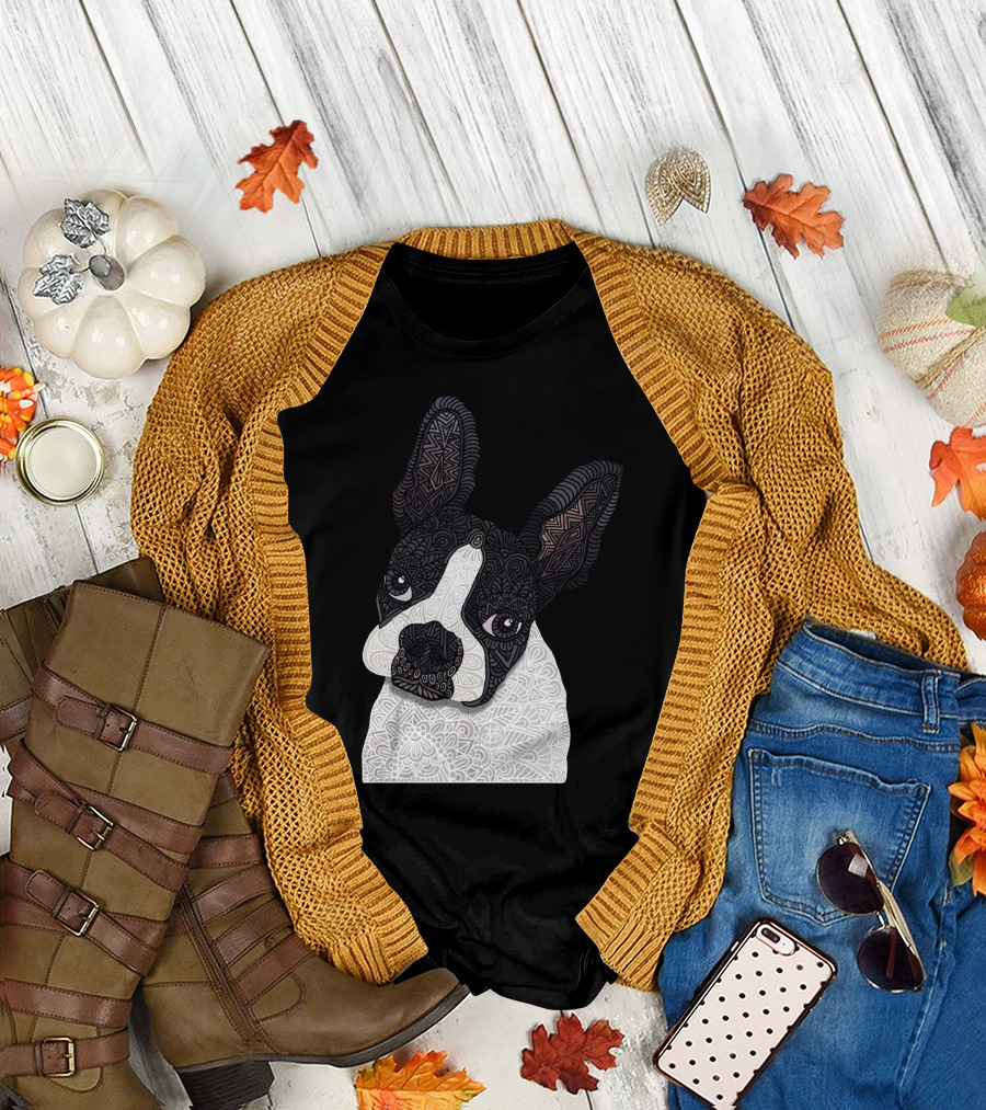 Boston Terrier Mya Mandala T-Shirt